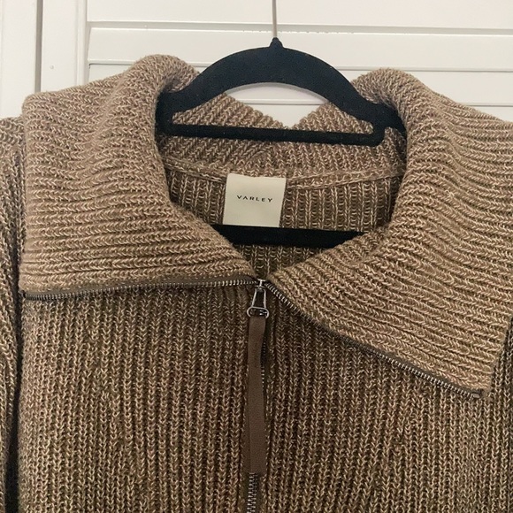 ISO Varley Mentone Half-Zip Knit Pullover - Dark Olive Speckle